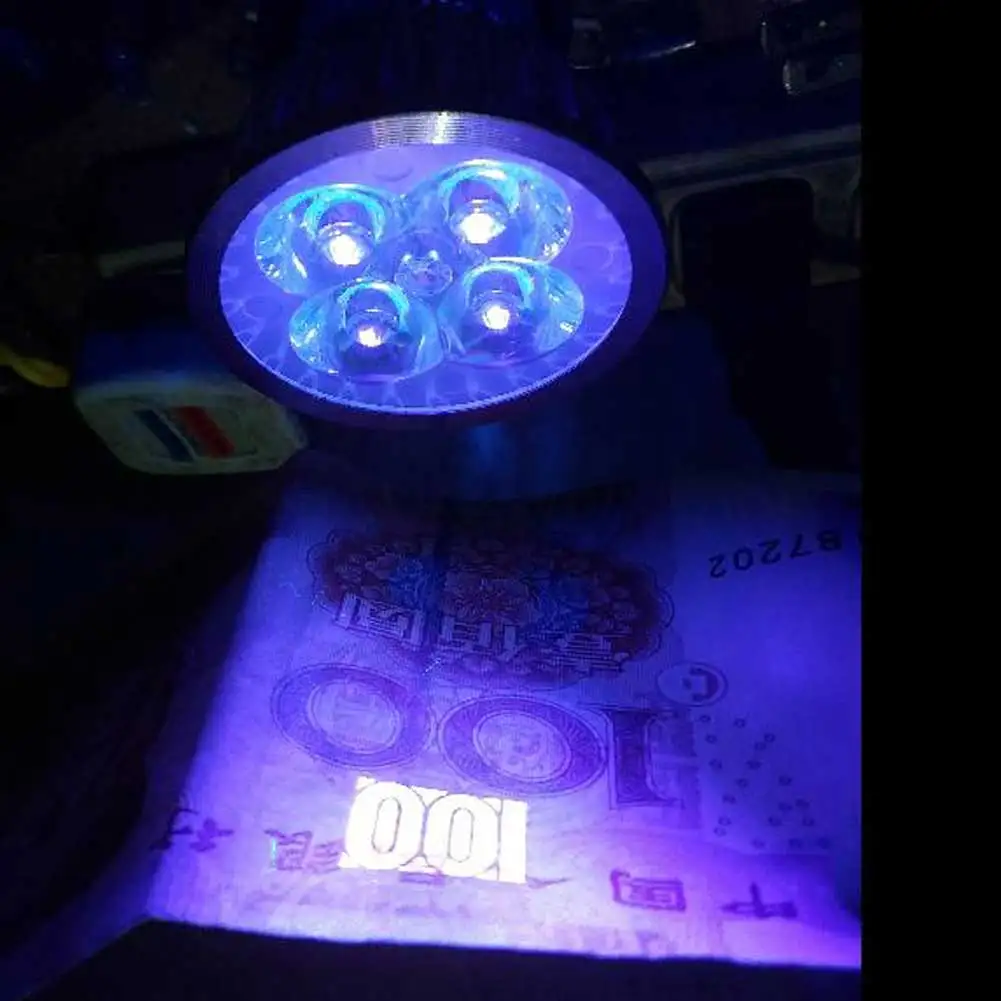 4W 5W E27 GU10 MR16 UV LED Light Bulb Ultraviolet Spotlight Lamp plant grow Light AC 85-265V /12V black light bulbs