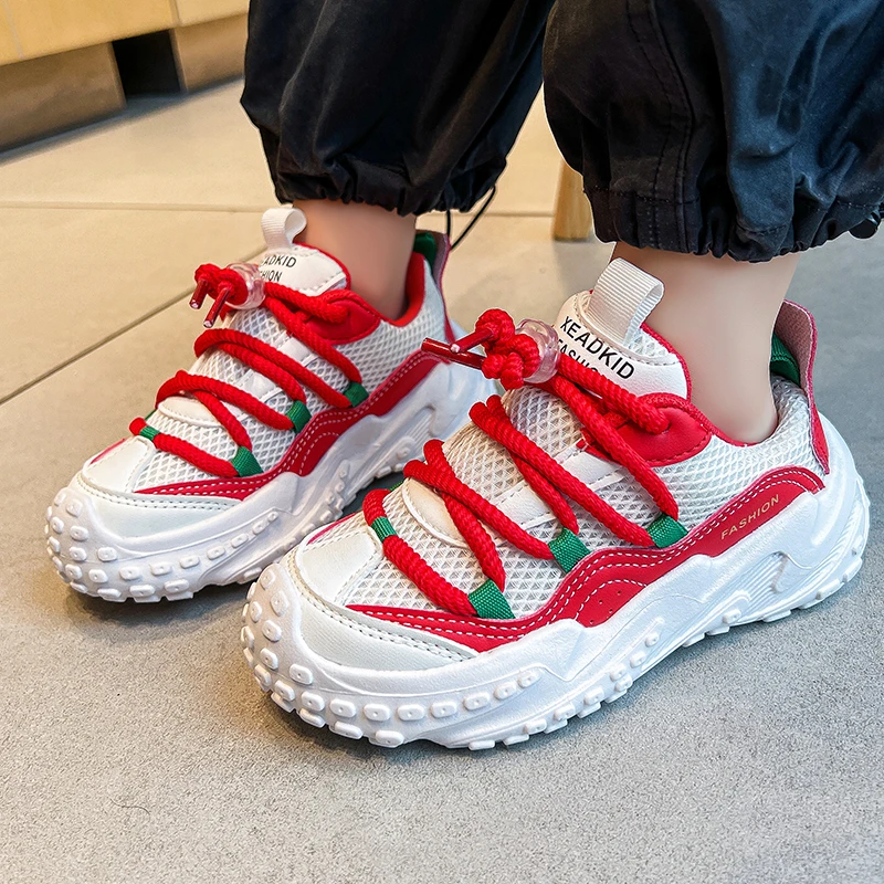 

Детские дизайнерские кроссовки для мальчиков и девочек, мягкая подошва, удобная кожаная спортивная обувь, школьная обувь, лето 2024