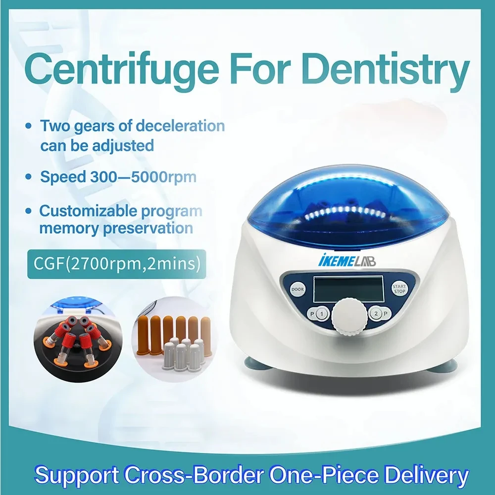 IKEME PRP Centrifuge Low-Speed 300-5000rpm Medical Supplies Plasma Centrifuge Blood Dentistry Laboratory Equipment