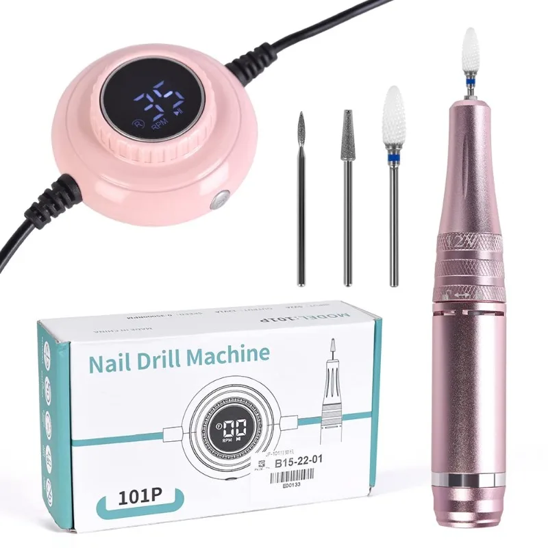 

35000RPM Electric Nail Drill Pen USB Portable Manicure Machine with LCD Screen Nails Polisher Pen for Gel Remover