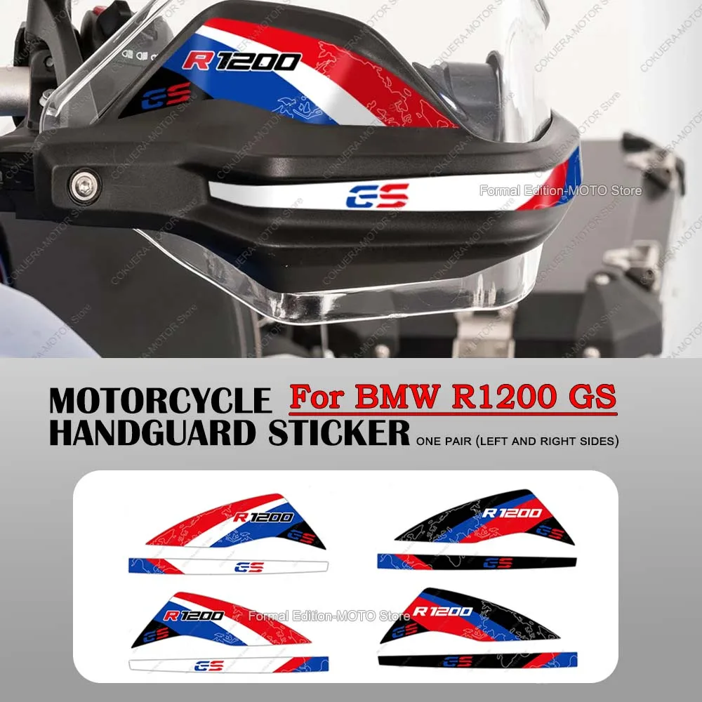 For BMW R1200GS 3D Epoxy Resin Sticker Motorcycle Handguard Decal Waterproof and Scratch-Resistant HandGuard Protection Sticker