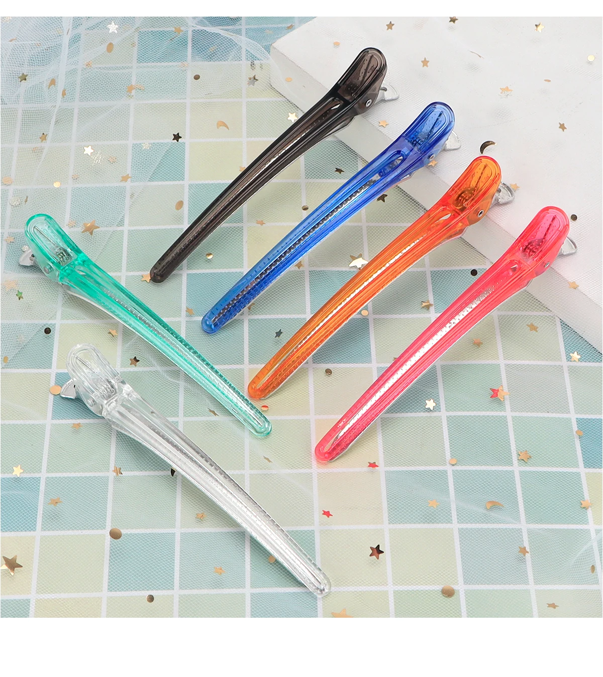 Professional Hairdressing Alligator Clips Set For Hair Styling_voghion.com