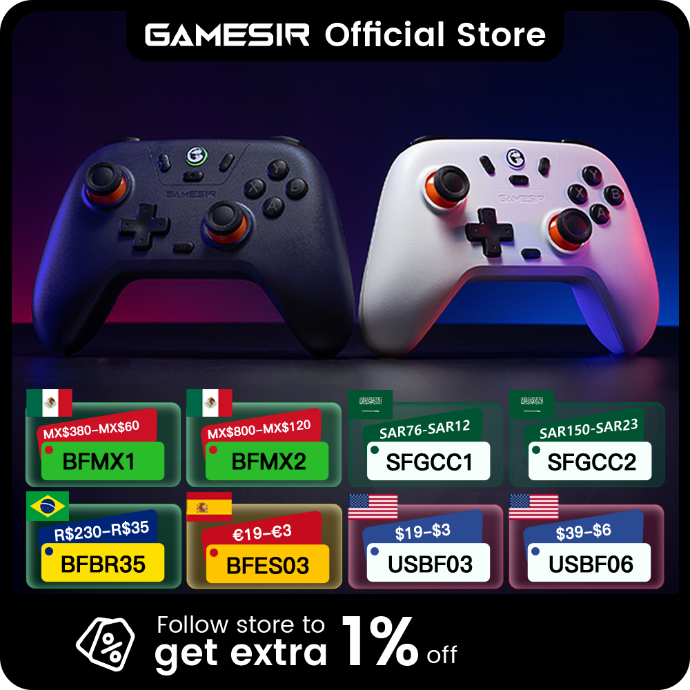 GameSir Nova Lite Wireless Switch Controller Bluetooth Gamepad with Hall Effect for Nintendo Switch iPhone Android Phone PC