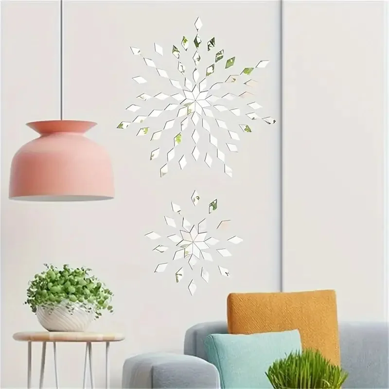 200 Pieces Diamond Shape Mirror Mosaic Tile Acrylic Small Mirror Self Adhesive Craft Tiny Tiles for Wall Art Project