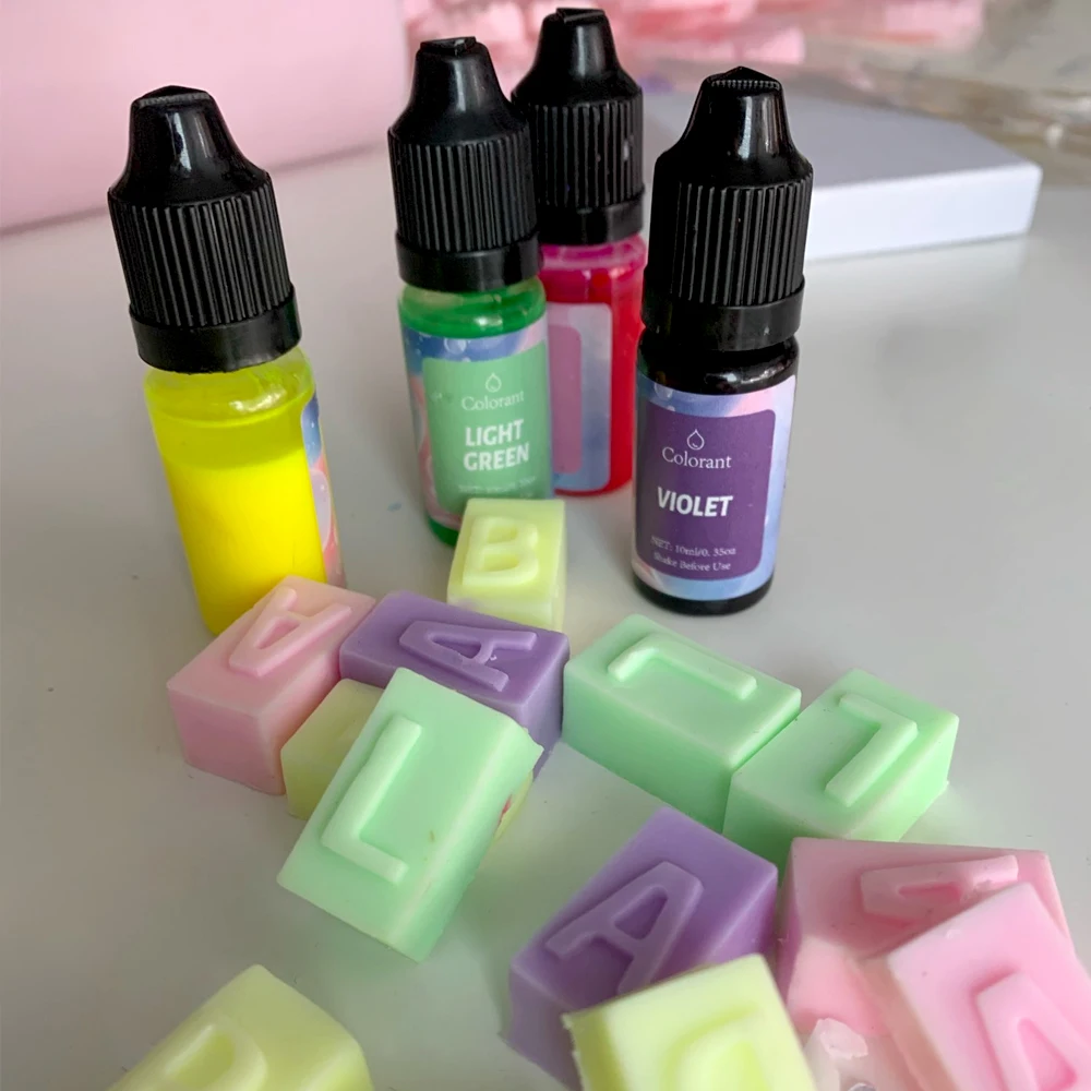 Candle Dyes Pigment 10ml Candle Soap Dye Resin Pigment 24 Color Liquid Colorant For DIY Candle Soap Mold Making Handicraft Material Supplies