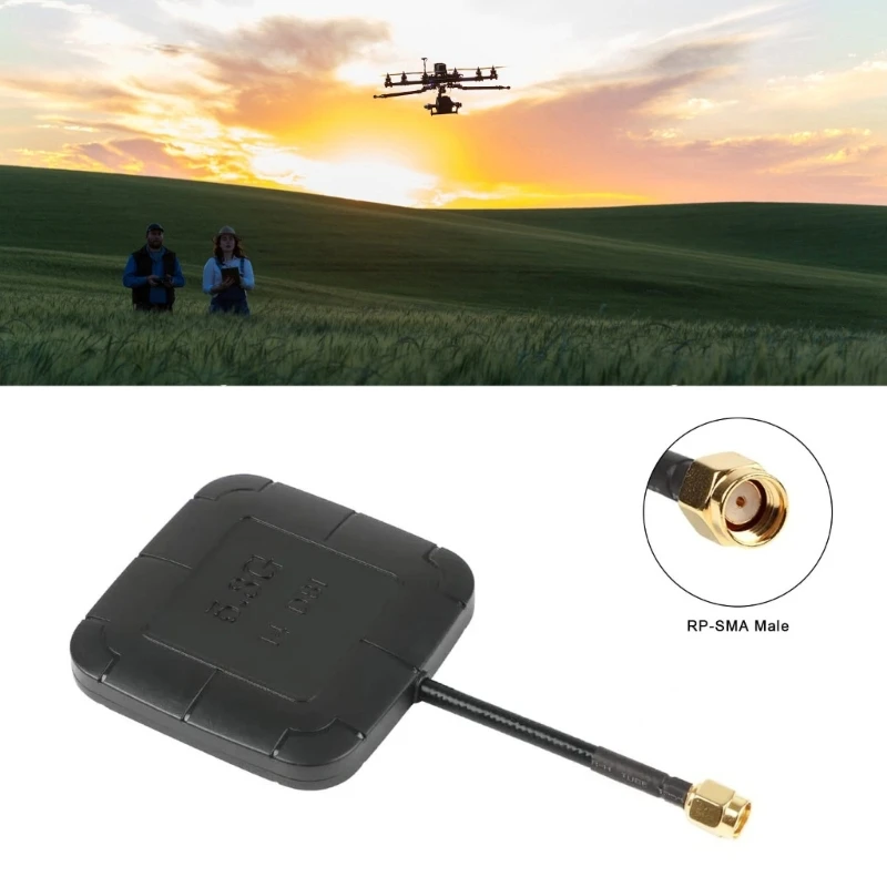 Upgraded 5.8G 14DBI Flat Panel ABS FPVs Receiver Part 5.8G 14DBI High Gains Flat Panel Easy Operation for Quadcopters L21D
