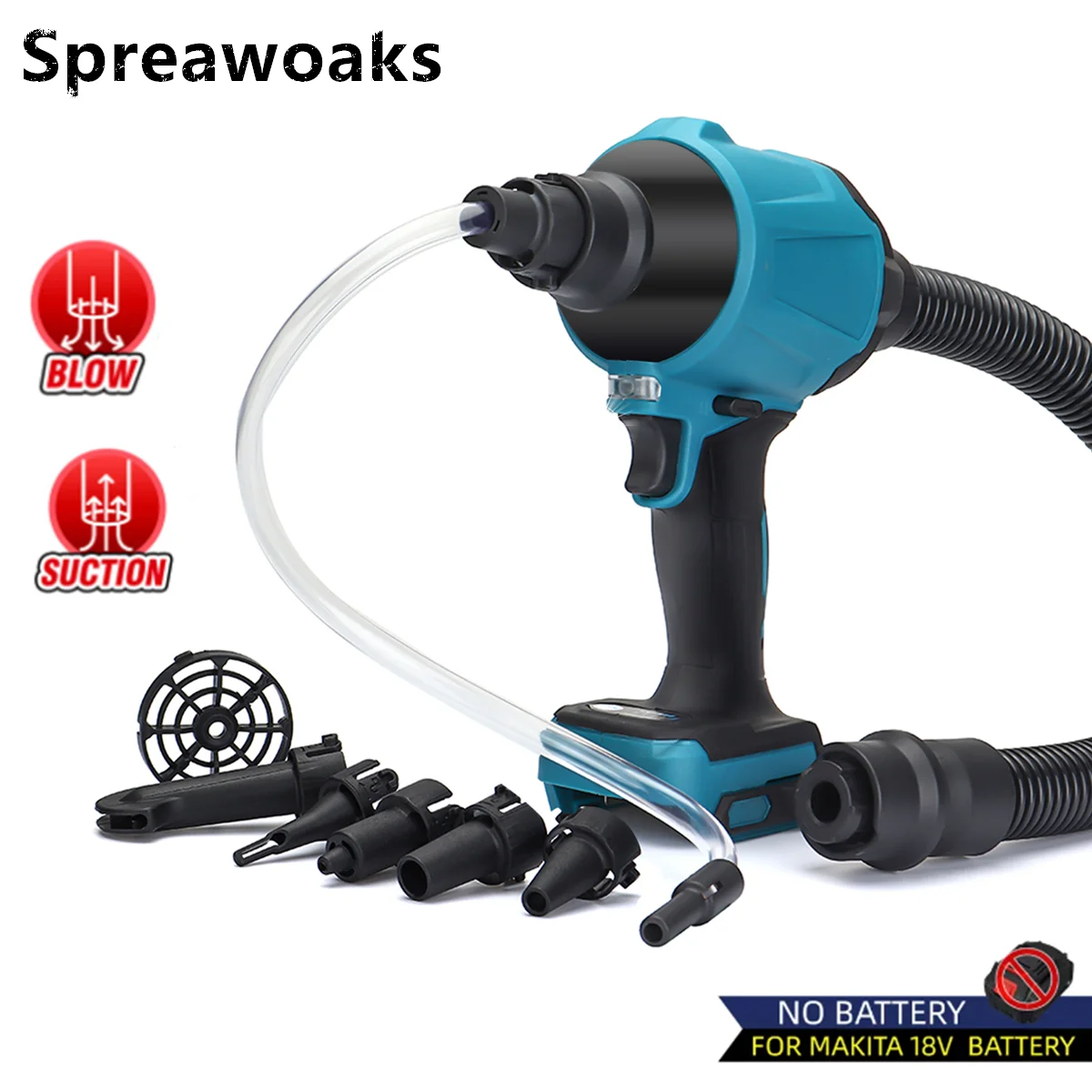 Cordless Air Blower Inflator Vacuum Function Air Duster Multifunction ...