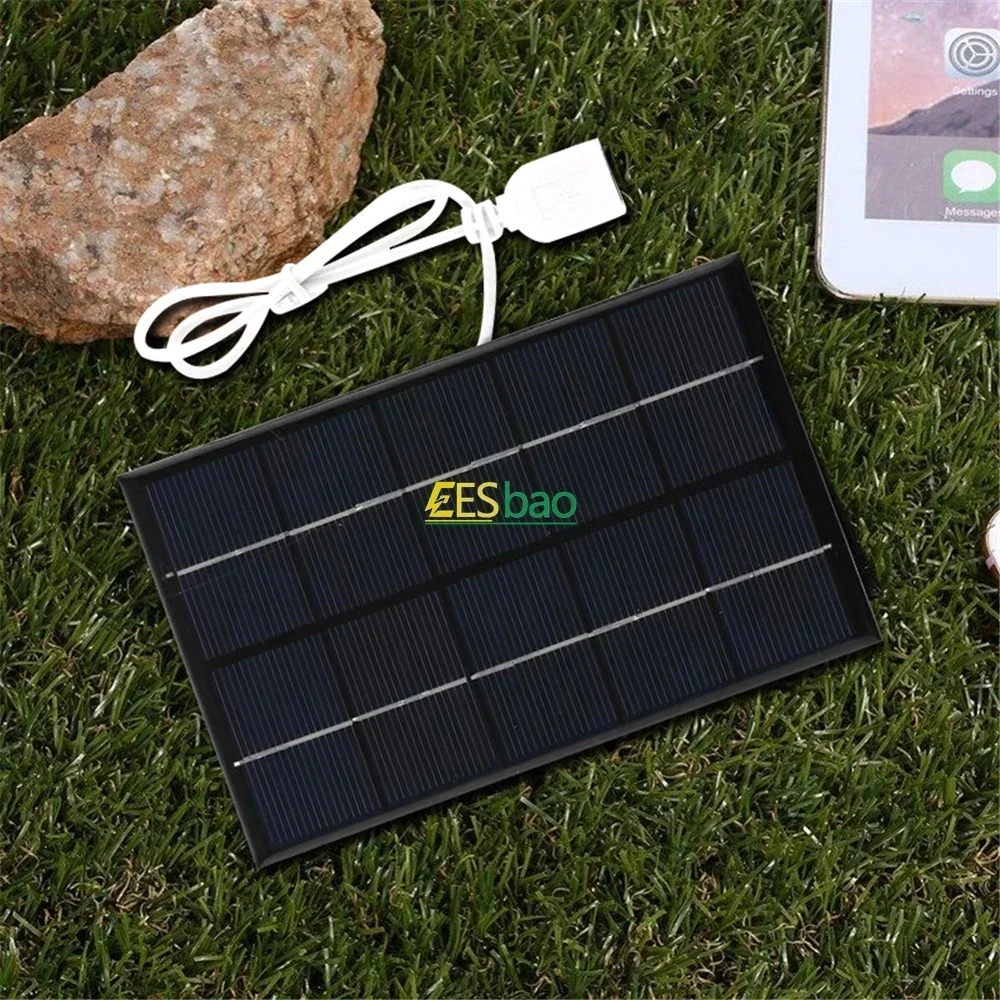 Solar Panel Solar Panel USB Waterproof Outdoor Hiking Camping Portable Battery Mobile Phone Charging Bank Charging Panel