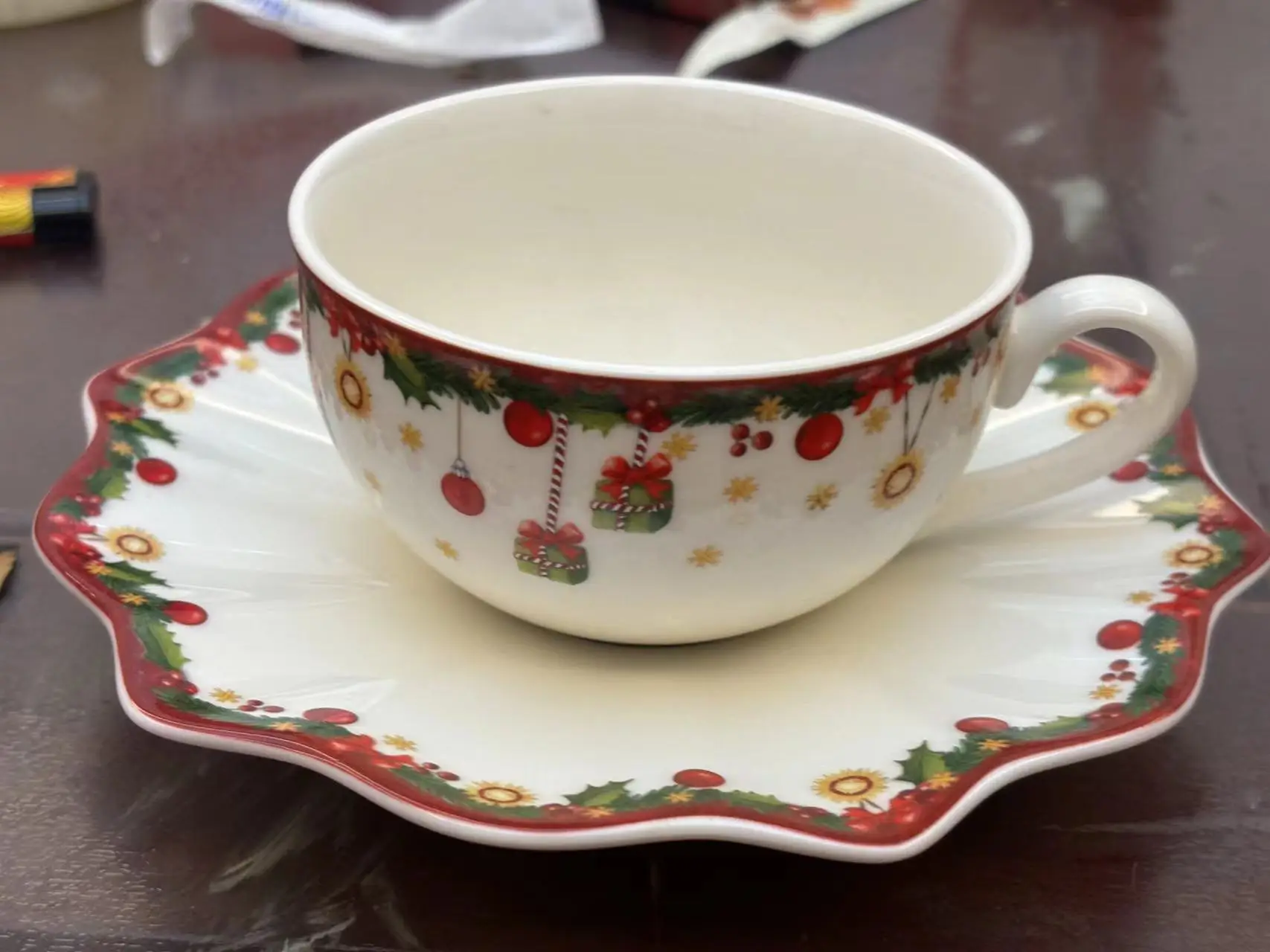 Tableware Christmas Biscuits Plate Dish Mug Salad Dish Dessert Fruit Holder fruit plate ceramic dessert plates
