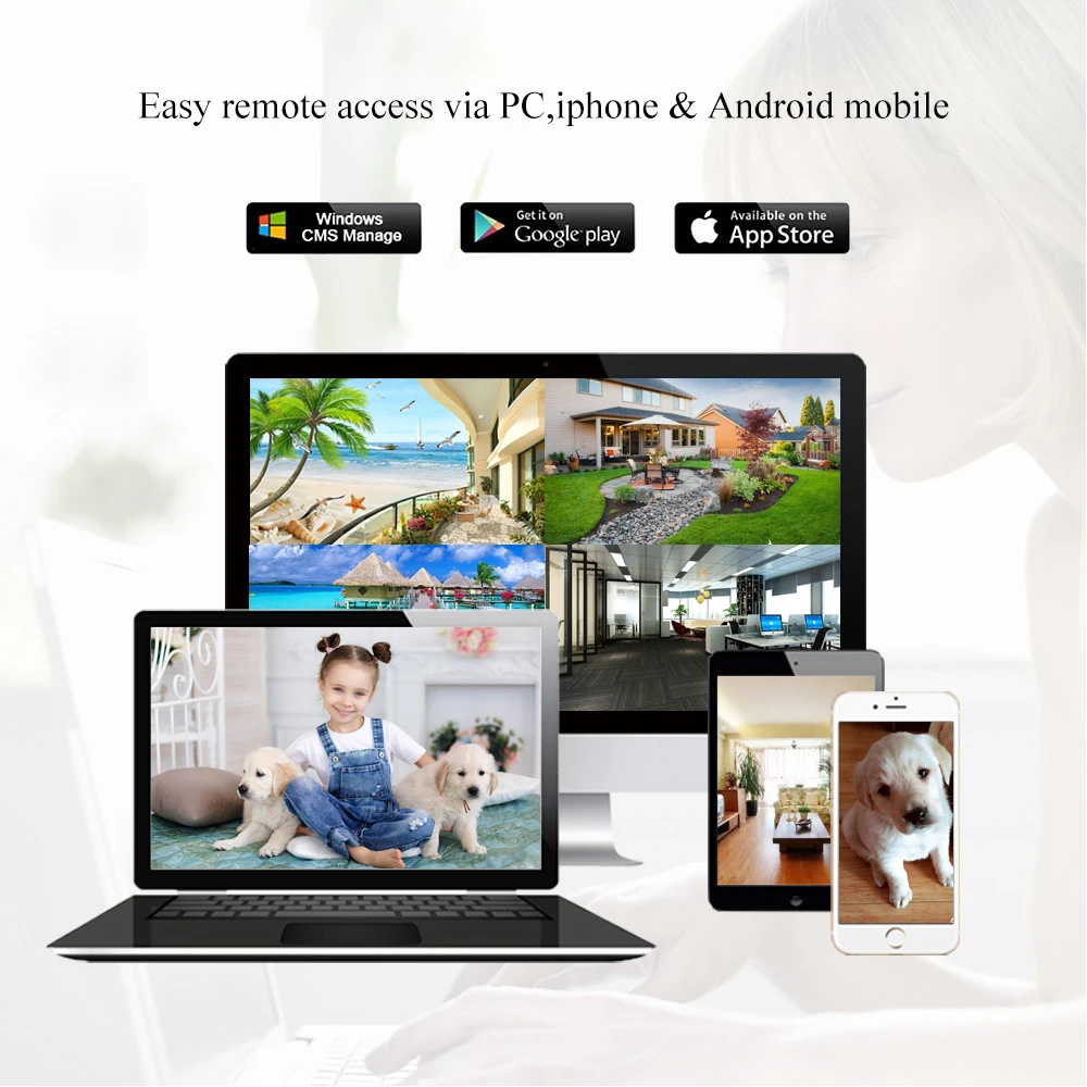 AZISHN  NVR ý HD Ʈ   ī޶, HD  IP ī޶, P2P  ͸ ý, 1080P