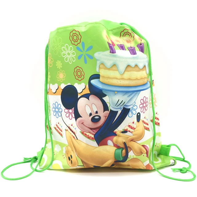 6/36pcs Disney Minnie Mickey Mouse Geburtstags feier Geschenke Vlies Kordel  zug Taschen Kinder Jungen Mädchen bevorzugen Schwimmen Schule Rucksäcke -  AliExpress