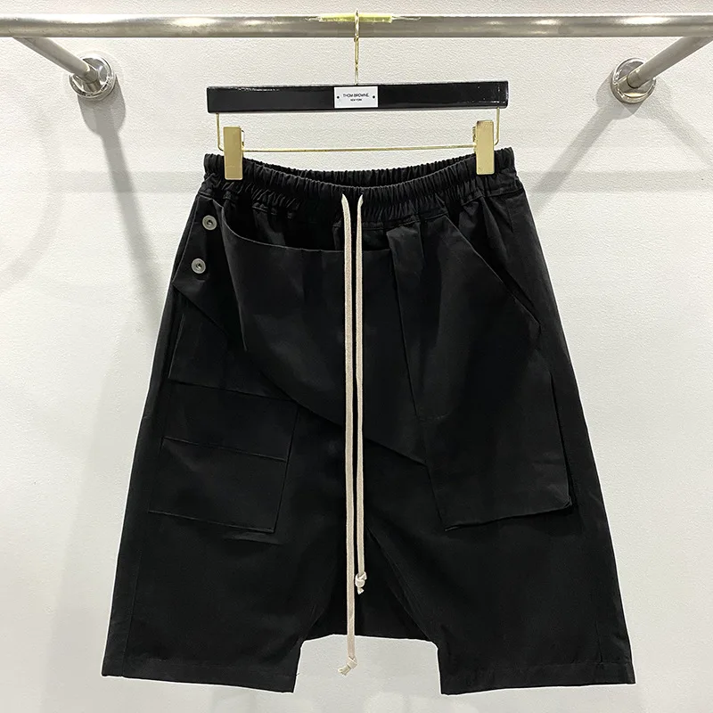 Owens Shorts Men Streetwear Rick Slacks High Street Harem Pants Hip Hop Quarter Trouser Outdoor Basketball RO Sweatpants