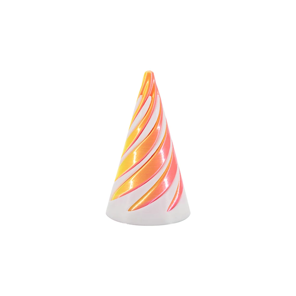 3d Printed Toy Pyramid Toy Fidget Toys 3D Printed Spiral Cone Toys Impossible Pyramid Passthrough Sculpture Pass Through Pyramid Fidget Toy Stress Relief Screw Toys