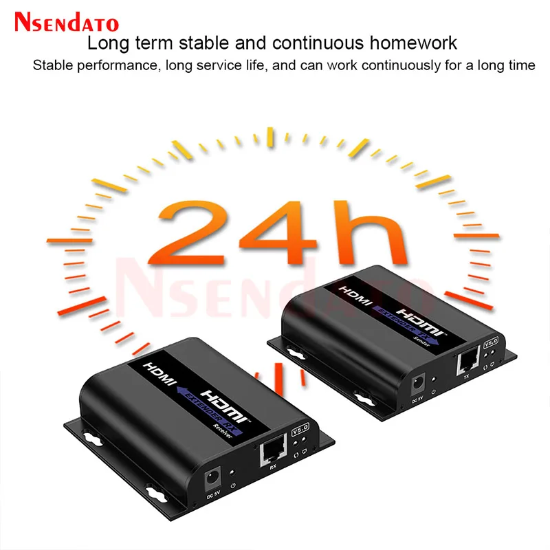LKV383 V5.0 1080p@60Hz 120M HDM Extender over IP Cat 5/5E/6 Ethernet Switch HDMI Video Transmitter and Receiver Kit for PC TV