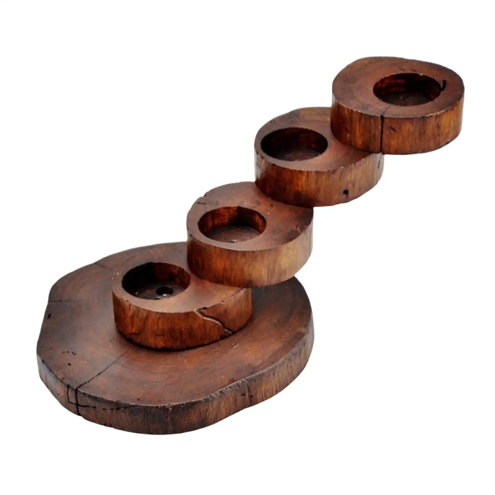 Japanese Wood Sushi Serving Tray Sushi Plate Dish Multi Tier Wooden Candle Holder for Restaurant Wedding Table Party Ornaments