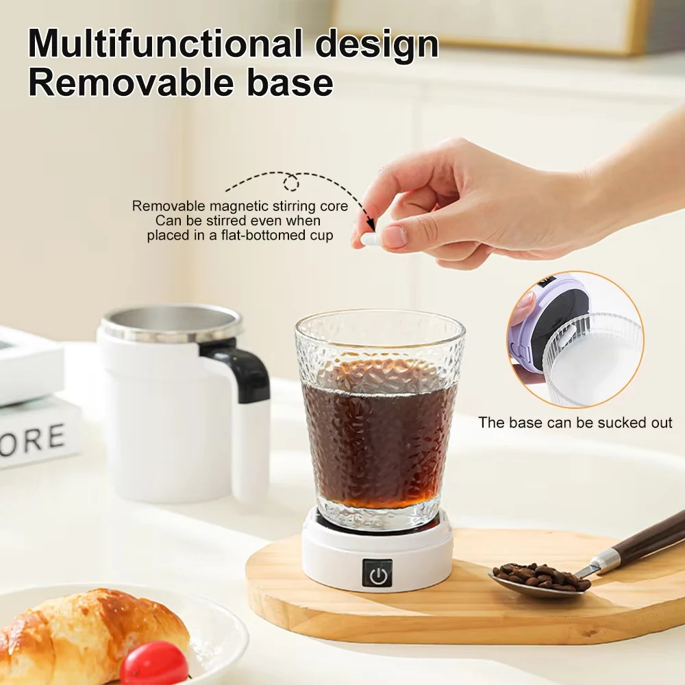 Abnehmbarer automatischer Mischbecher mit intelligenter Temperaturmessung, wiederaufladbarer Becher, geeignet für_voghion.com