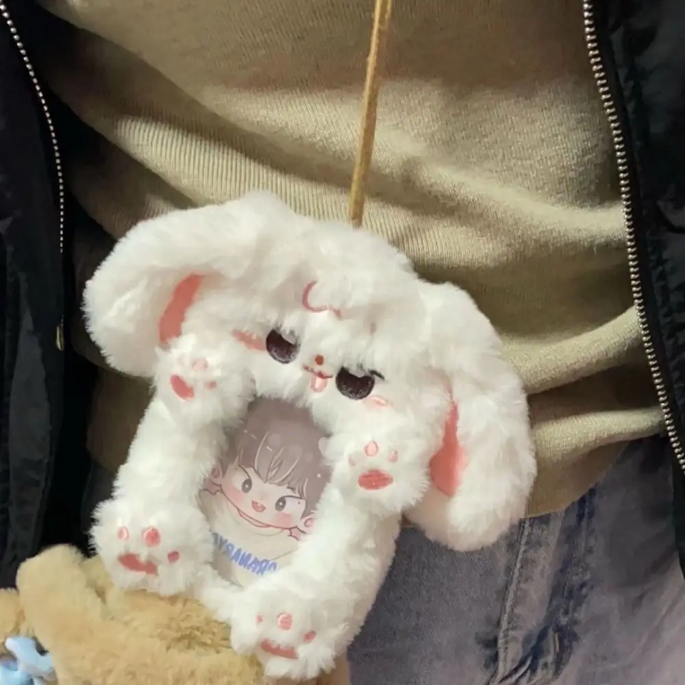 Cartoon Multifunctional Photocard Case Rabbit/Dog/Cat Card Case Big Eared Rabbit/Border Collie Cards Sleeve School Office