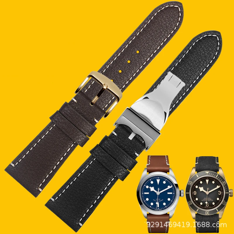 Cinturino Per Orologio In Vera Pelle 19Mm 20Mm 22Mm Per Tudor Heritage Black Bay 58 M79250Ba Cinturino Gmt Prince / Princess Bracciale