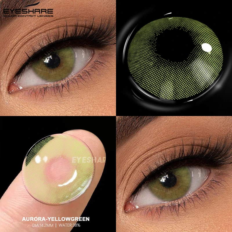 EYESHARE 1 Paar Kontaktlinsen in natürlicher Farbe, schöne Pupillenlinse für Augen, kosmetische braune Kontaktlinsen, blaue Linsen, jährliche Verwendung – Detail 32