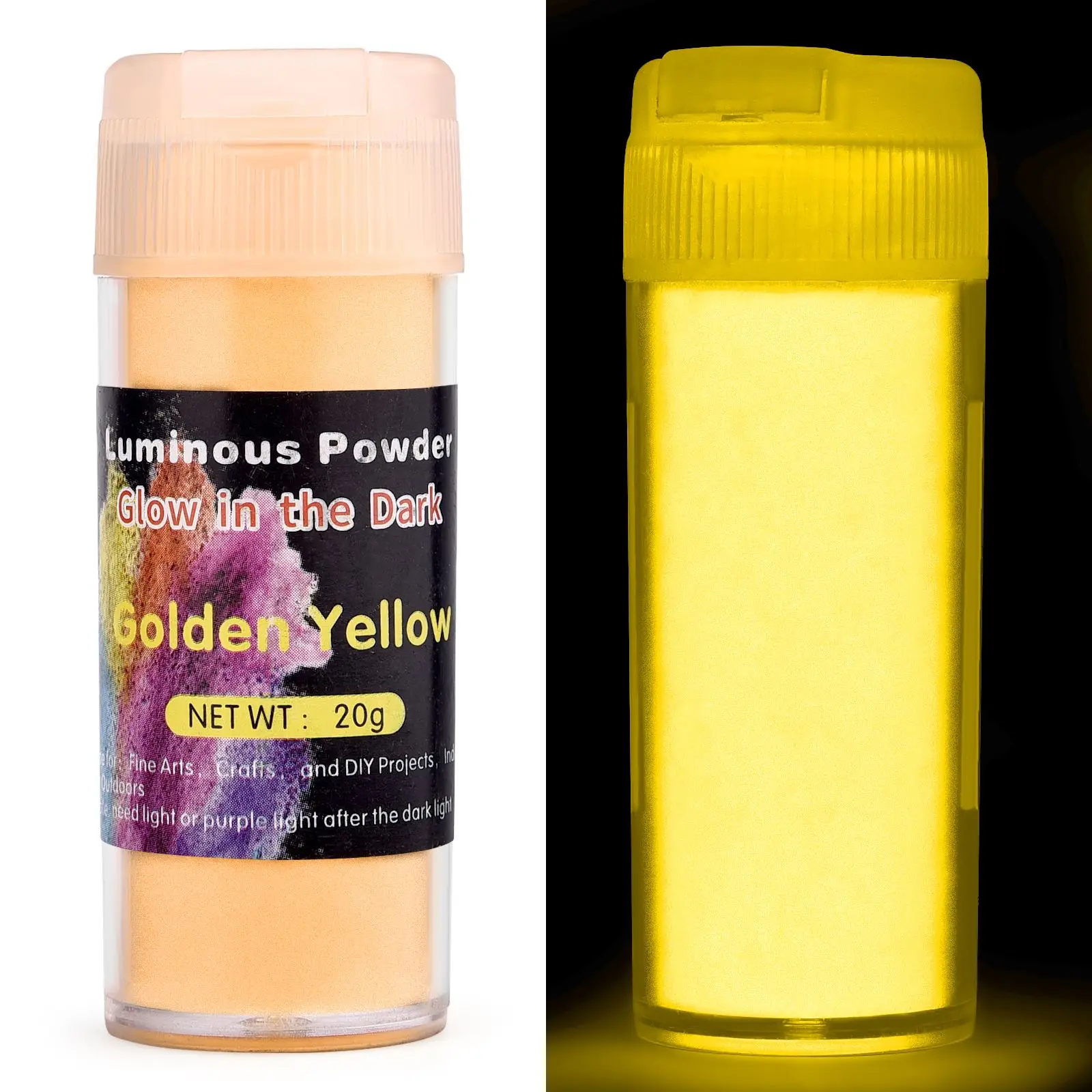 Luminous Glow-In-The-Dark Epoxy Resin Pigment Dye - 20g Bottle for DIY Jewelry and Craft Supplies