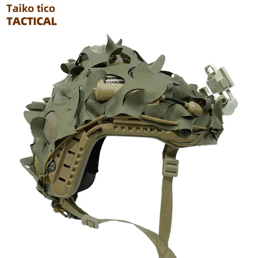 Fast Tactical Helmet Cover Military Fans CS Game Wilderness Equipment 3D Tactical Helmet Camouflage Cloth Black Dull