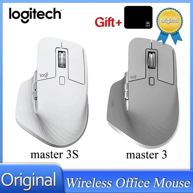 Original New Logitech MX Master 3S 3 Mouse Wireless Bluetooth Mouse Office  Mouse with Wireless 2.4G master 2S For PC Laptop
