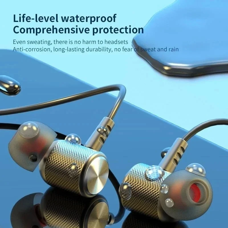 무선 이어폰, 마그네틱 스포츠 넥밴드, 목에 거는 TWS 이어버드, 무선 블루투스 헤드셋, 마이크 포함