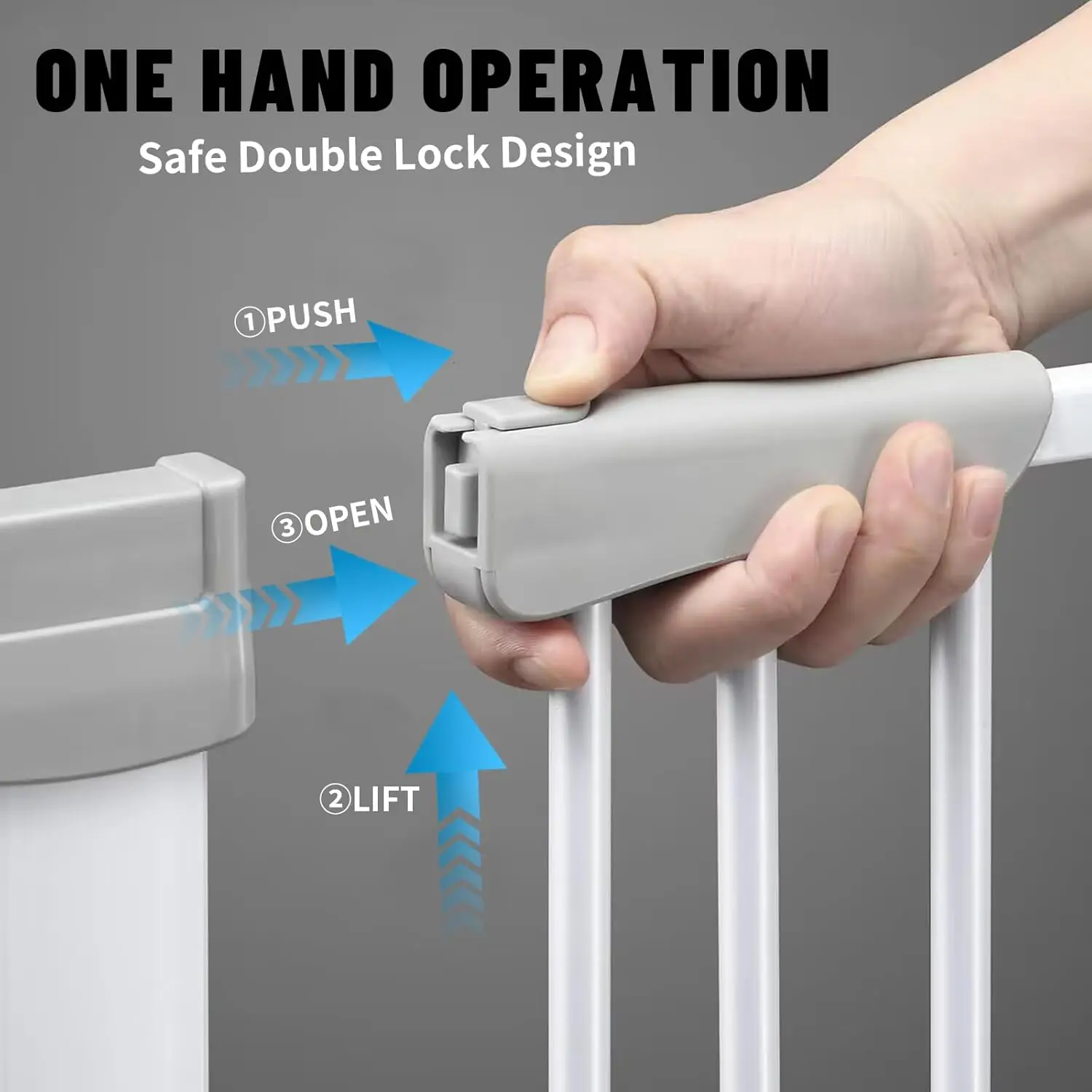 Baby Gate for Doors and Stairs Baby Dog Anti Fall Stair Wide Gate Safety Protection Extensions Automatic Closure