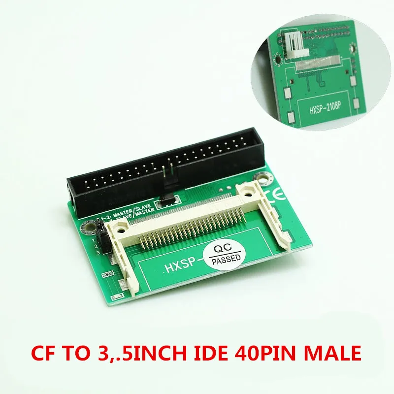 

Компактный адаптер для флэш-карты CF-IDE, 3,5 дюйма, с 40-контактным разъемом, конвертер для жесткого диска 3,5 дюйма, переходник, Штекерный разъем