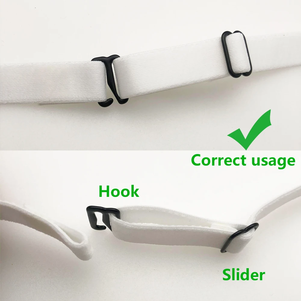 10 sets Bra Hooks and Sliders Strap Adjusters Buckles 5 color