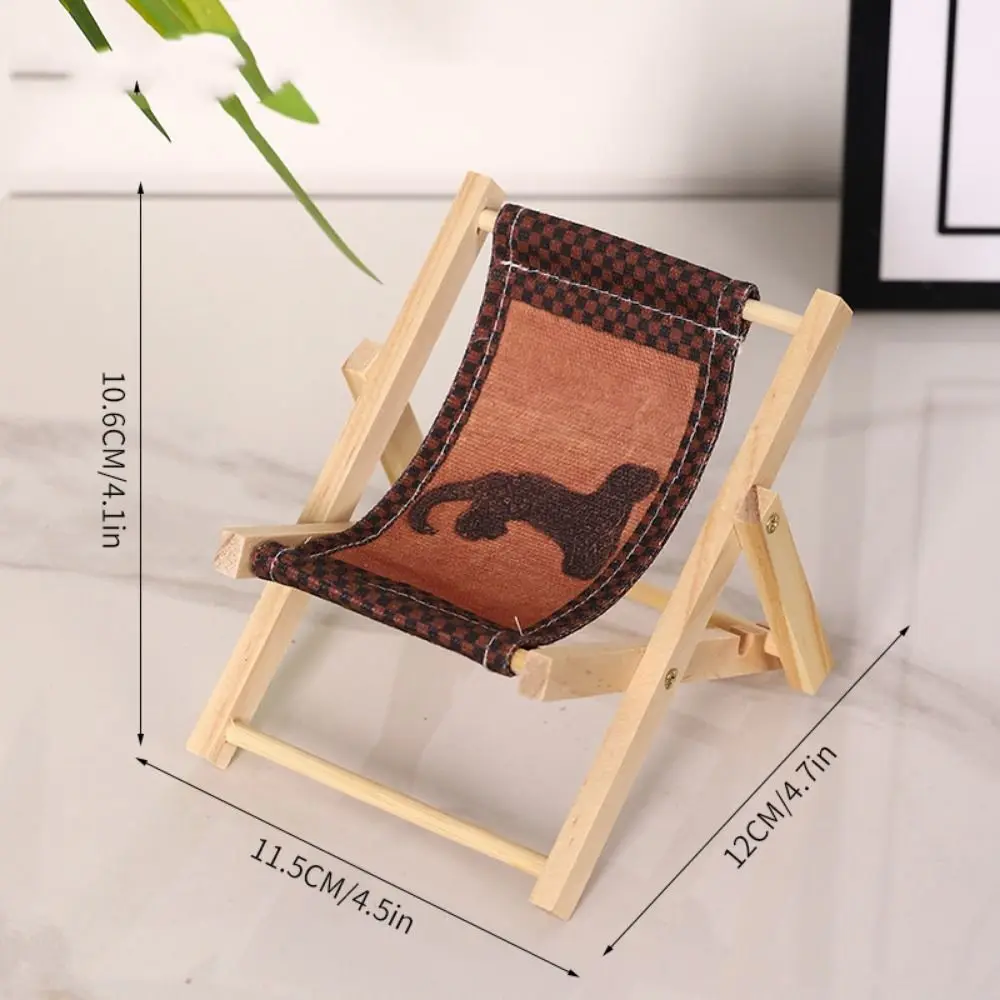 High Quality Mini 1/12 Dollhouse Chair Multistyles Wood Foldable Deck Chair Beach Chairs House Furniture Accessories
