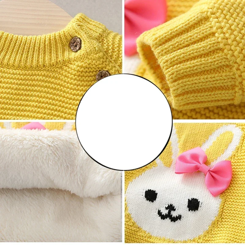 겨울  ??소년 소녀 스웨터 옷 플러스 벨벳 짙어지면서 따뜻한 소녀 소년 어린이 풀오버 니트 어린이 스웨터 니트웨어