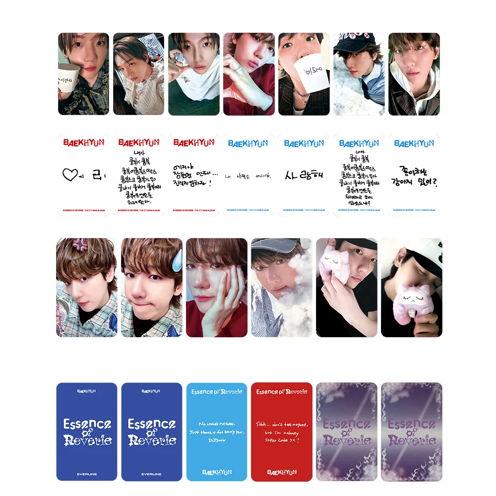 6pcs BAEKHYUN Selfie PhotoCard ESSENCE OF REVERIE SOLO Album LUCKY DRAW