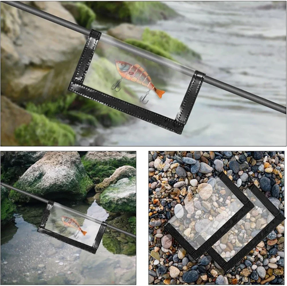 1PC Storage Bag Transparent Lure Bait Hook and Loop Scratch-resistant Loss-proof Protective Case Fishing Gear Isolation Pouch
