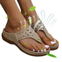 Womens Orthopedic Sandals Orthopedic Flip-Flops With Arch Support Thick Sole Slippers Non-Slip For Daily Wear Beach 1
