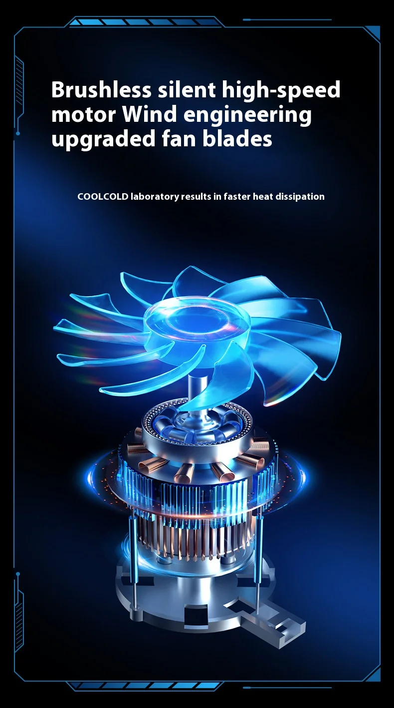 COOLCOLD F15 Gaming RGB Laptop Cooling Pad 15 Quiet Fans For 12-17.3 Inch With USB TYPE-C Port Notebook Cooler Stand_voghion.com