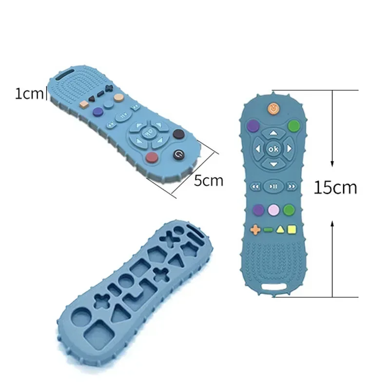 Baby TV Remote Control Teether Silicone Baby Anti-Eating Gloves Pacifier Bracelet Teething Stick Biting Toy Baby Care Accesorios 5