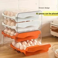 1Pc Egg Storage Box Refrigerator Drawer-Type Duck Egg Cute Double-Layer Kitchen Organization Fresh-Keeping Egg Box 2