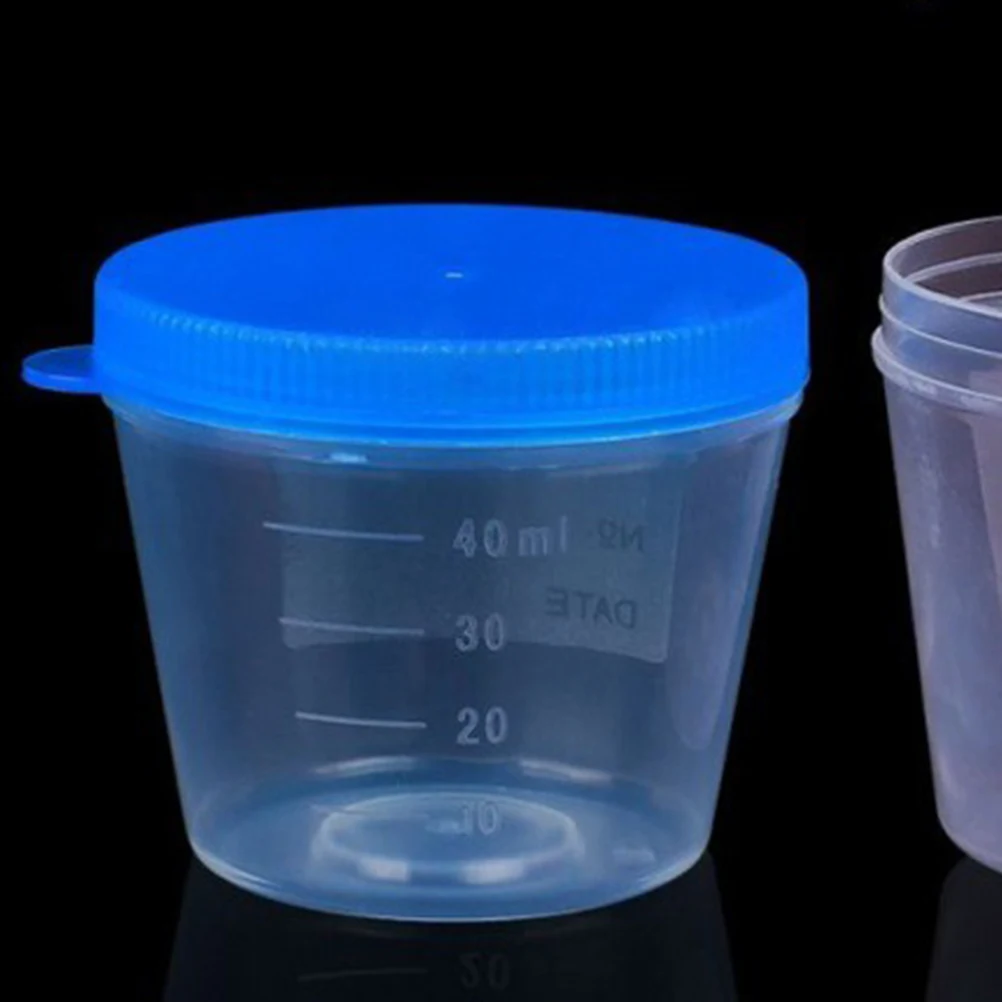 5Pcs Urine Testing Cup Urine Cup Specimen Disposable Holder for Laboratory Hospital Home