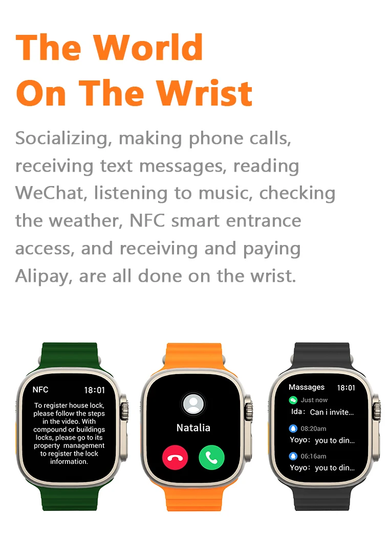 2023 VWAR IWO Ʈ 4 Smartwatch 49mm 2.2 ġ HD ȭ ħ NFC   Ʈ ġ IOS