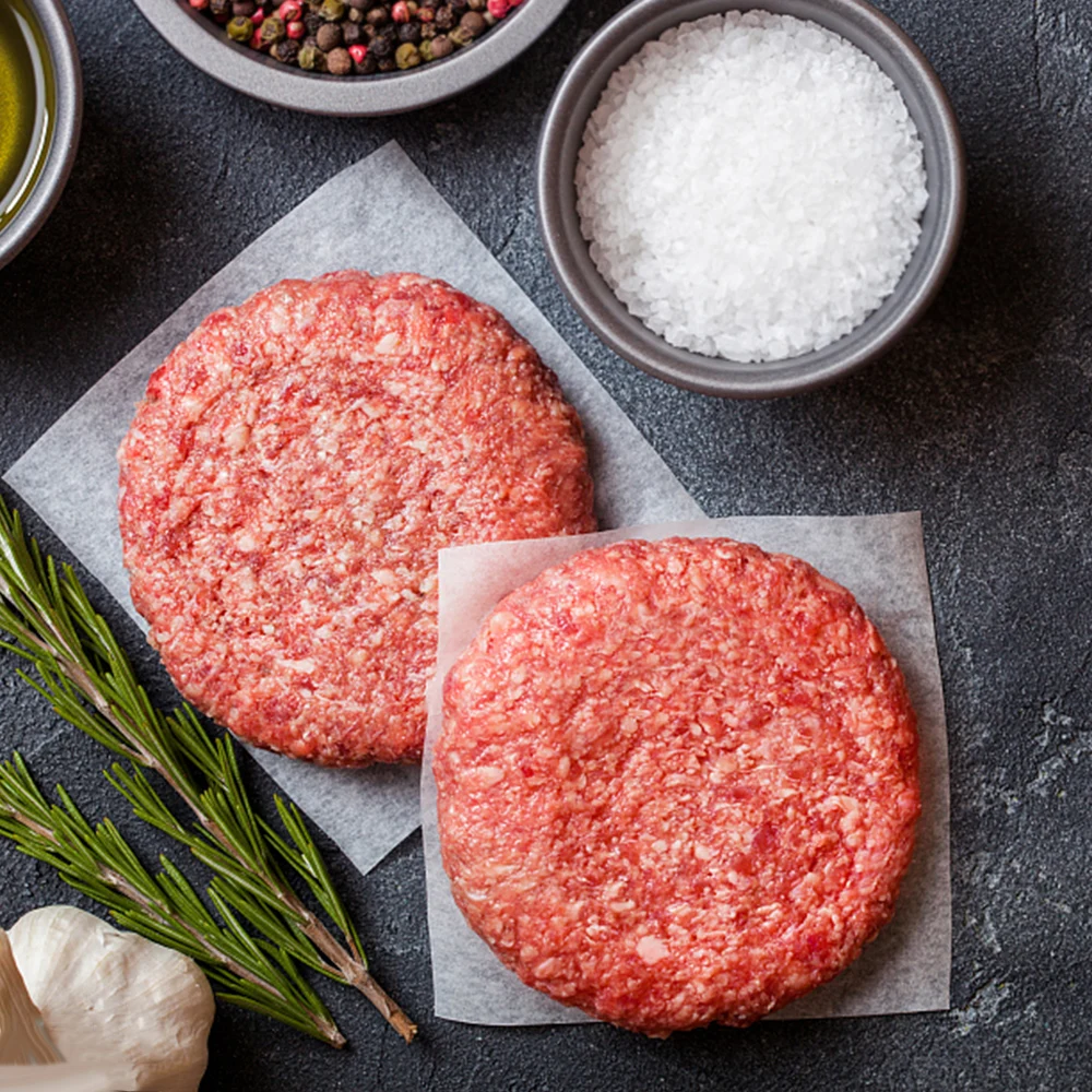 100pcs/pack Hamburger Food Pad Paper Round Square Disposable Hamburger Patty Separation Pad Non-stick Oil Paper Baking