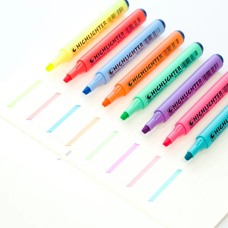 

1pc Japanese Triangle Highlighter Pen Fluorescent Student Pen Color Mark Marking Watercolor Pen