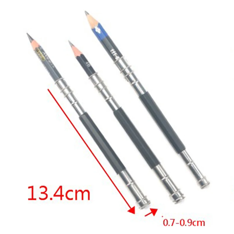 Adjustable Dual Head Pencil Extender Holder Sketch School Office Art Write Tool pencil extender holder
