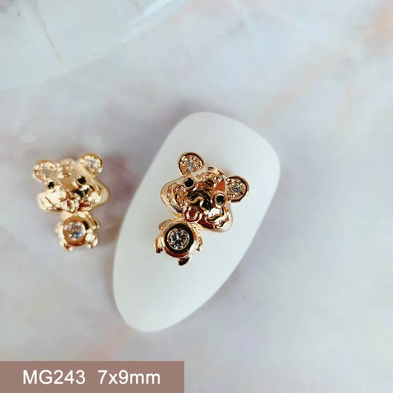 

10 шт./лот MG243 Симпатичный щенок собака Циркон дизайн ногтей Кристаллы ювелирные изделия горный хрусталь DIY ногти аксессуары Принадлежности Декор подвески