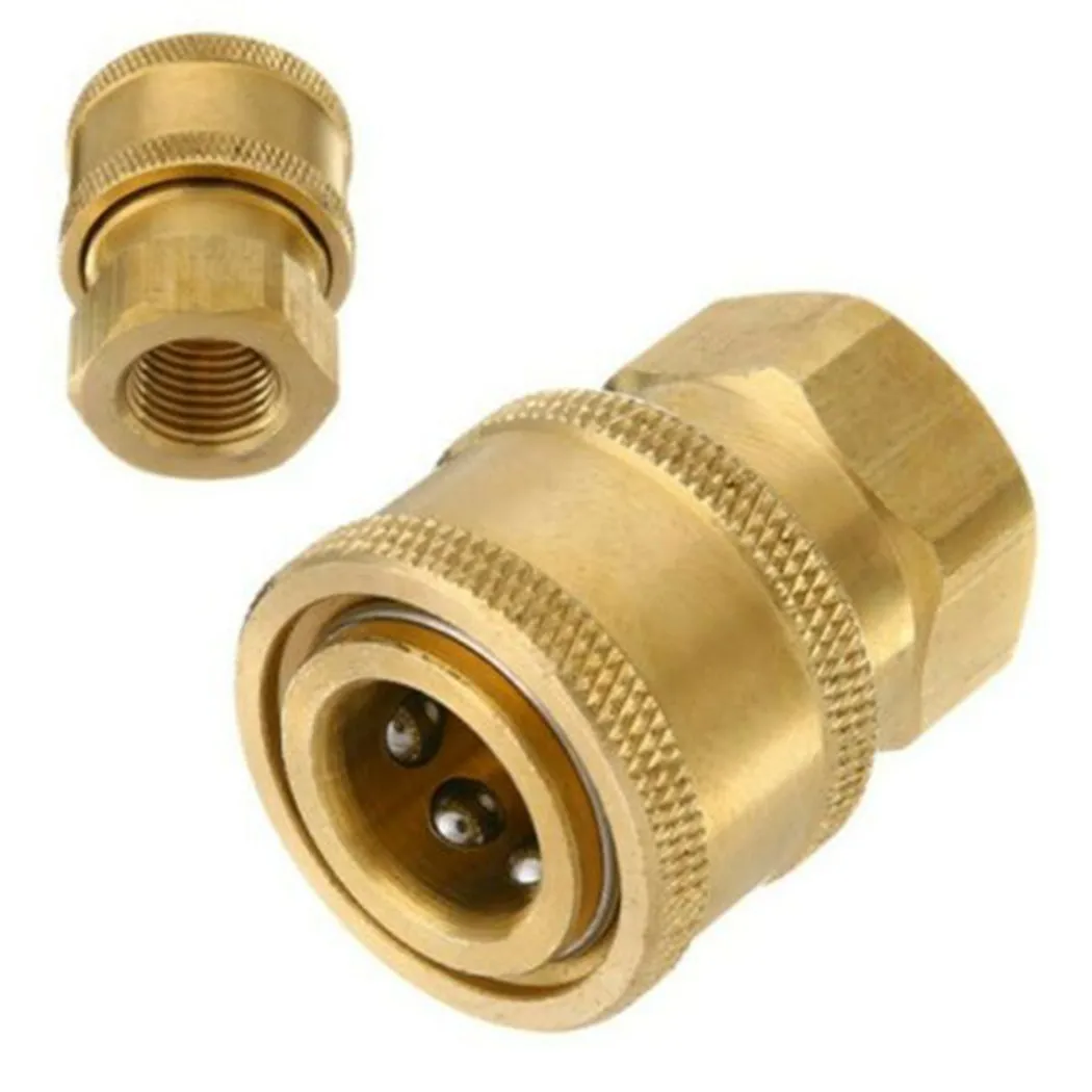 

1/4\\\" Pressure Washer Hose Adapter BSP1/4(G1/4) Female Connector Gasket Quick Release High Quality Replacement
