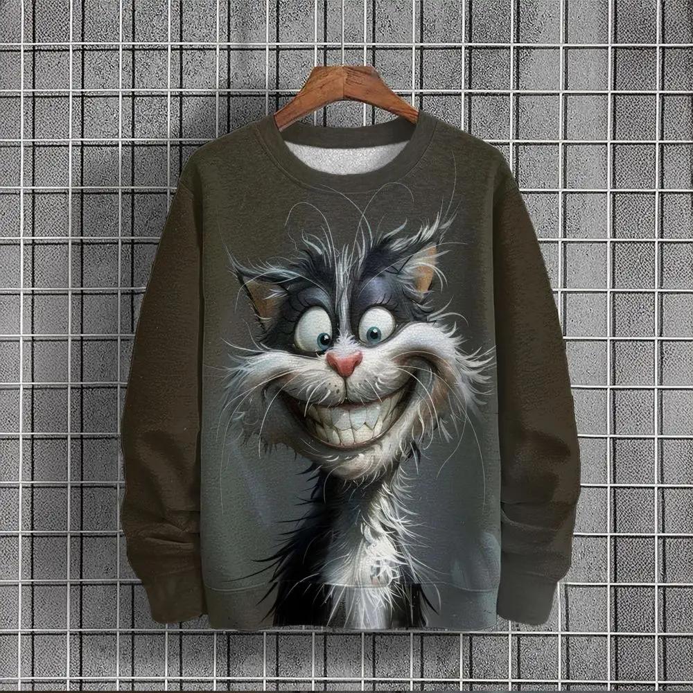 thumbnail image 1 of Suéter de otoño e invierno para hombre con estampado 3D de animales, suéter deportivo para ciclismo, suéter cálido, moda urbana, informal, parodia para hombre, 1 of 5