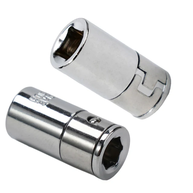 Reliable and Sturdy Socket Bits Converter Screwdriver Holder 2PCS 14 Square Drive to 14 Hex Shank for Heavy Duty Work 6