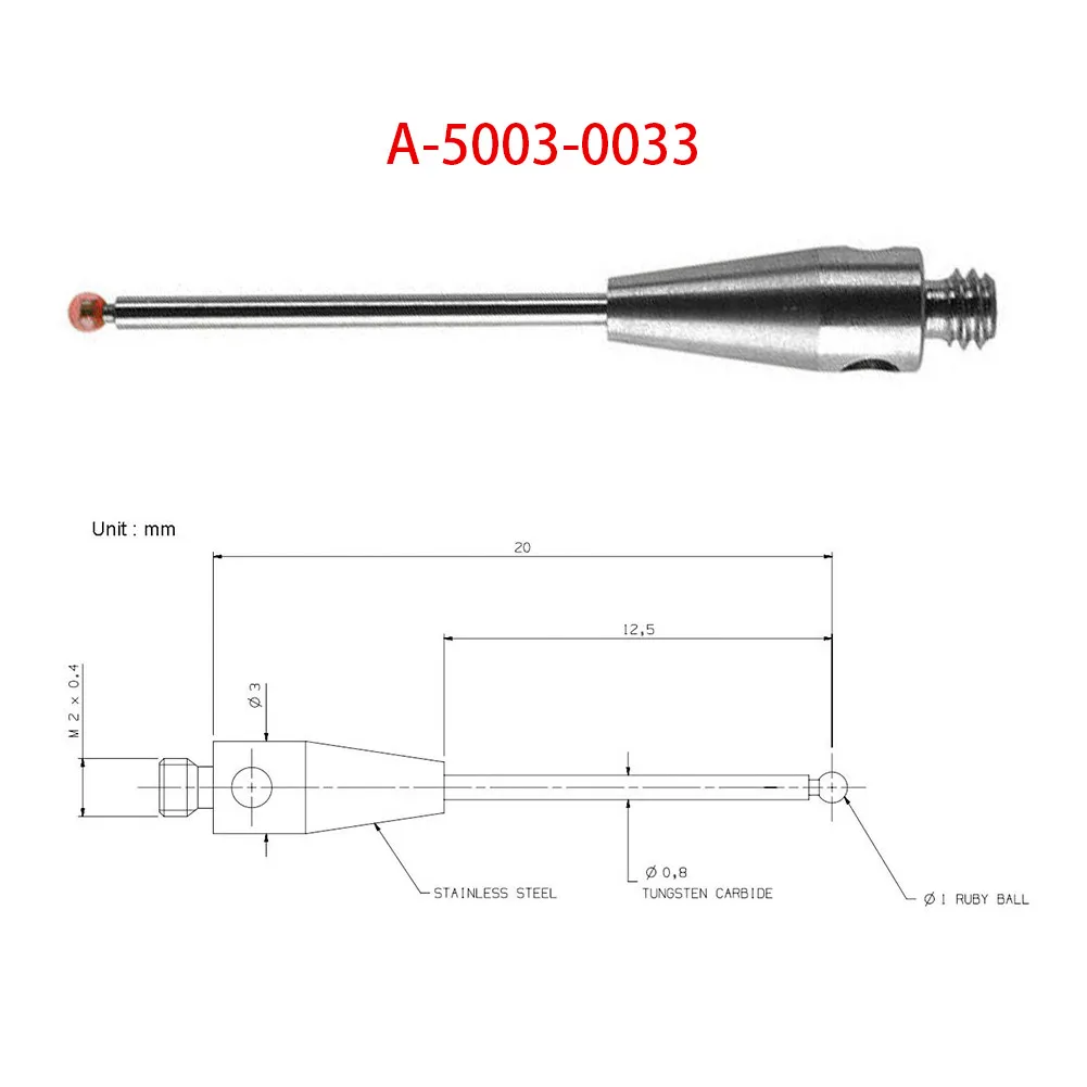 

CMM Contact Probe Business Industrial Carbide Comparators Corrosion Resistance Spare Steel Stylus Tip Tungsten A-5003-0033