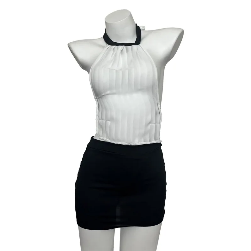 Elegant Women's Allure Sheer Lingerie Skirt Set