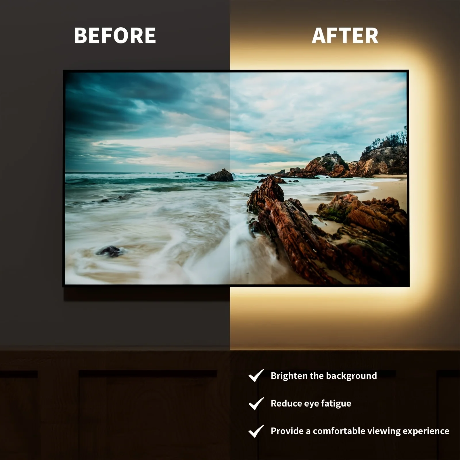 Description Picture 4 of item5V USB COB LED Strip High Density 320LEDs/M Neon Tape Led Strip Waterproof Warm Natural White Flexible Light For Kitchen Decor